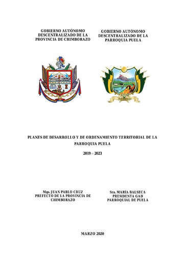 PDOT PARROQUIA PUELA 2019 - 2023