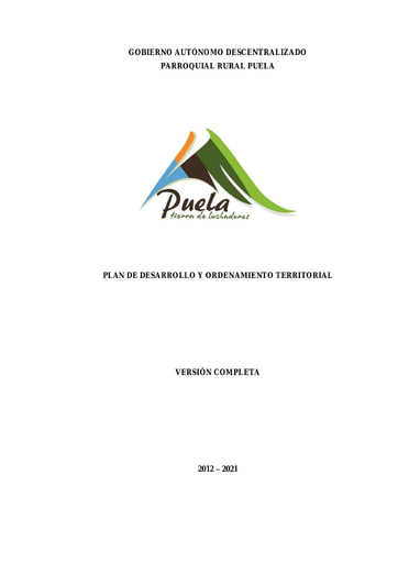 PDOT Puela 2012 - 2021
